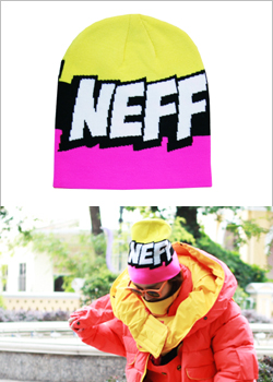 [NEFF] BEANIES Cartoon Pink/Black/Yellow